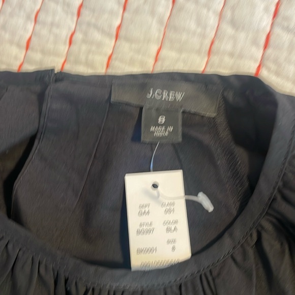 NWT J.Crew Side-Cutout Cotton Poplin Dress black sz 8 - Picture 6 of 15